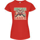 Christmas Gamer Funny Gaming Joypad Womens Petite Cut T-Shirt Red