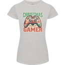 Christmas Gamer Funny Gaming Joypad Womens Petite Cut T-Shirt Sports Grey