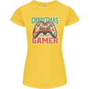 Christmas Gamer Funny Gaming Joypad Womens Petite Cut T-Shirt Yellow