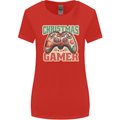 Christmas Gamer Funny Gaming Joypad Womens Wider Cut T-Shirt Red