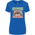 Christmas Gamer Funny Gaming Joypad Womens Wider Cut T-Shirt Royal Blue