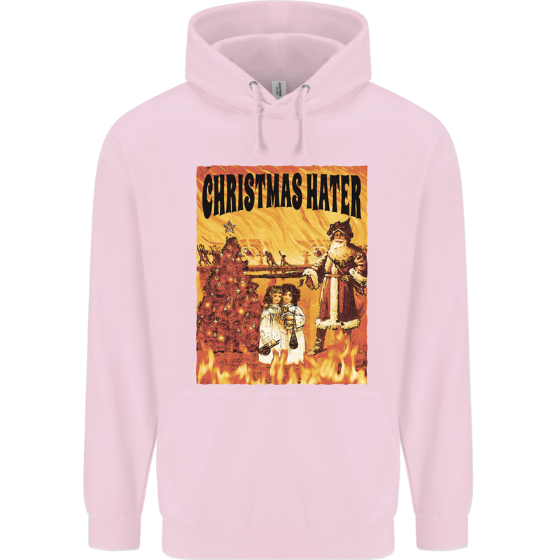 Christmas Hater Bah Humbug Childrens Kids Hoodie Light Pink
