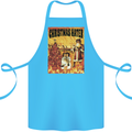 Christmas Hater Bah Humbug Cotton Apron 100% Organic Turquoise