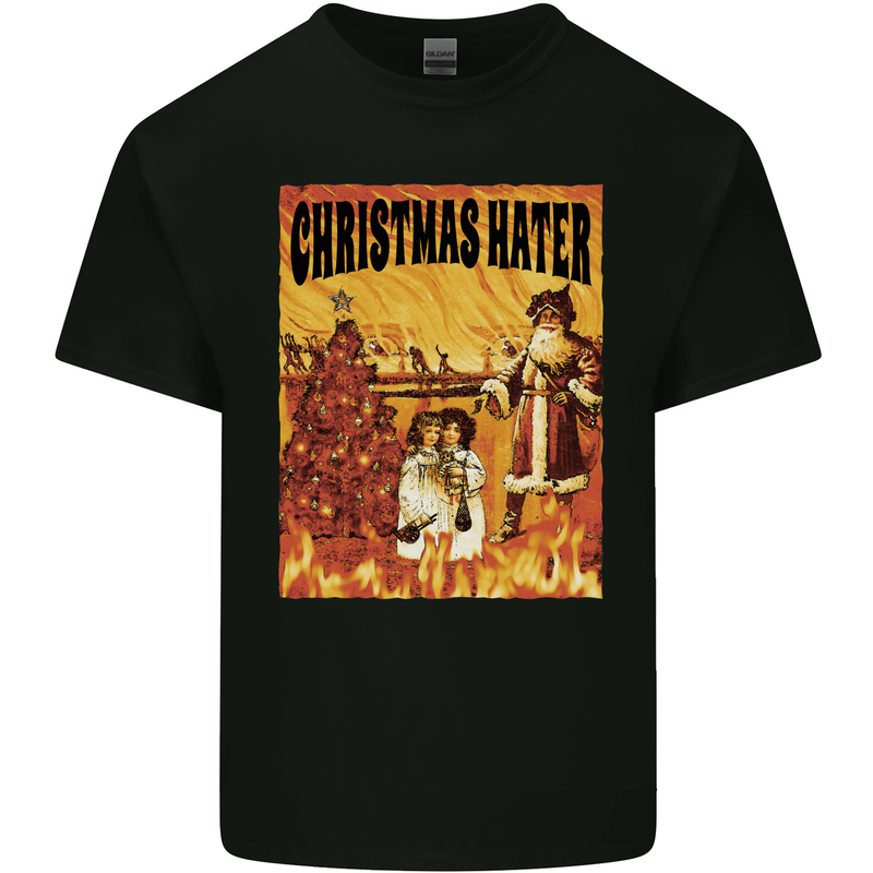 Christmas Hater Bah Humbug Mens Cotton T-Shirt Tee Top Black