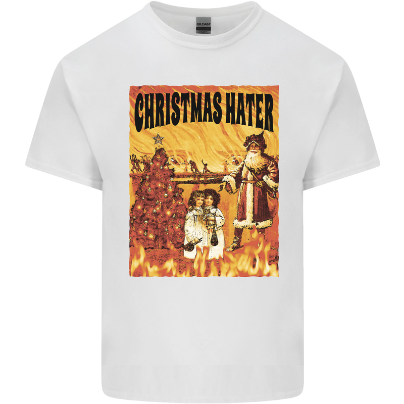 Christmas Hater Bah Humbug Mens Cotton T-Shirt Tee Top White