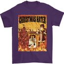Christmas Hater Bah Humbug Mens T-Shirt 100% Cotton Purple