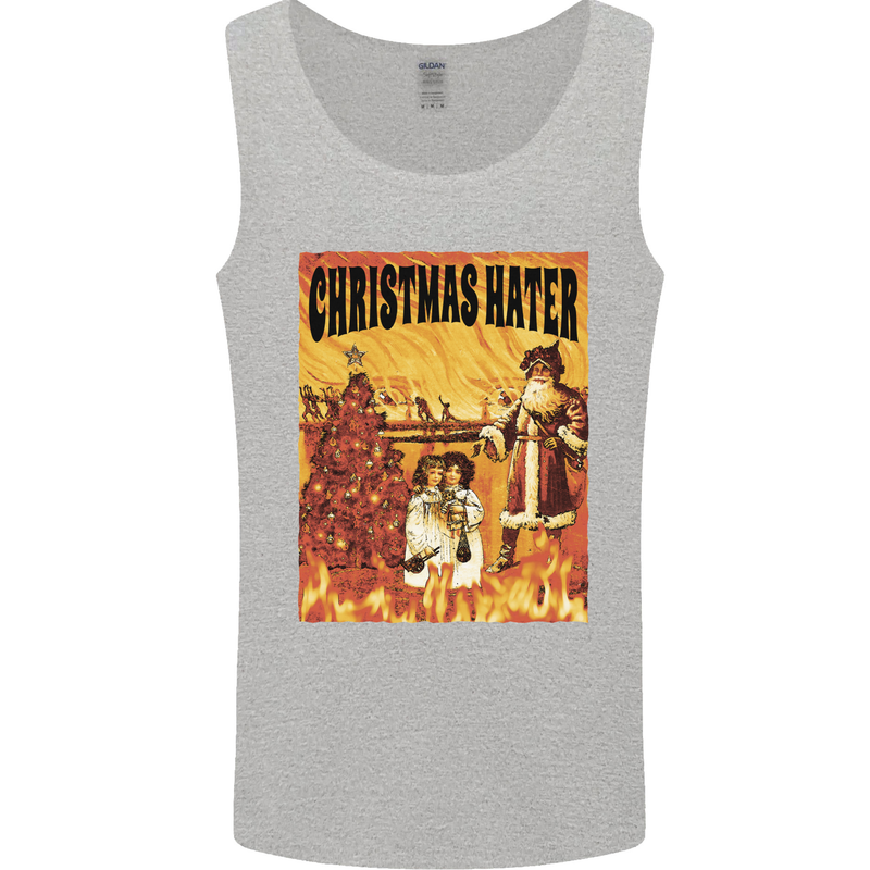 Christmas Hater Bah Humbug Mens Vest Tank Top Sports Grey