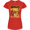 Christmas Hater Bah Humbug Womens Petite Cut T-Shirt Red