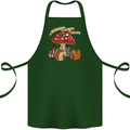 Christmas Hedgehog Toadstool Mouse Cotton Apron 100% Organic Forest Green