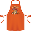 Christmas Hedgehog Toadstool Mouse Cotton Apron 100% Organic Orange