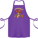 Christmas Hedgehog Toadstool Mouse Cotton Apron 100% Organic Purple