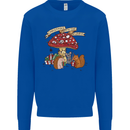 Christmas Hedgehog Toadstool Mouse Kids Sweatshirt Jumper Royal Blue