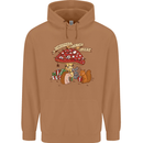 Christmas Hedgehog Toadstool Mouse Mens 80% Cotton Hoodie Caramel Latte