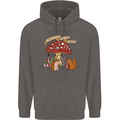 Christmas Hedgehog Toadstool Mouse Mens 80% Cotton Hoodie Charcoal