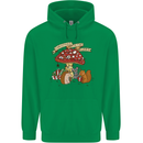 Christmas Hedgehog Toadstool Mouse Mens 80% Cotton Hoodie Irish Green