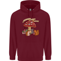 Christmas Hedgehog Toadstool Mouse Mens 80% Cotton Hoodie Maroon