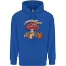 Christmas Hedgehog Toadstool Mouse Mens 80% Cotton Hoodie Royal Blue