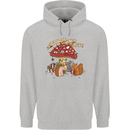 Christmas Hedgehog Toadstool Mouse Mens 80% Cotton Hoodie Sports Grey