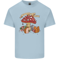 Christmas Hedgehog Toadstool Mouse Mens Cotton T-Shirt Tee Top Light Blue