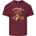 Christmas Hedgehog Toadstool Mouse Mens Cotton T-Shirt Tee Top Maroon