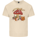 Christmas Hedgehog Toadstool Mouse Mens Cotton T-Shirt Tee Top Natural