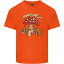 Christmas Hedgehog Toadstool Mouse Mens Cotton T-Shirt Tee Top Orange