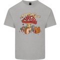 Christmas Hedgehog Toadstool Mouse Mens Cotton T-Shirt Tee Top Sports Grey