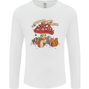 Christmas Hedgehog Toadstool Mouse Mens Long Sleeve T-Shirt White