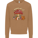 Christmas Hedgehog Toadstool Mouse Mens Sweatshirt Jumper Caramel Latte