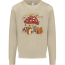 Christmas Hedgehog Toadstool Mouse Mens Sweatshirt Jumper Sand