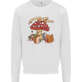 Christmas Hedgehog Toadstool Mouse Mens Sweatshirt Jumper White