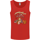 Christmas Hedgehog Toadstool Mouse Mens Vest Tank Top Red
