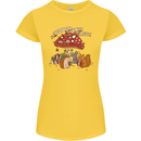 Christmas Hedgehog Toadstool Mouse Womens Petite Cut T-Shirt Yellow