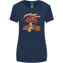 Christmas Hedgehog Toadstool Mouse Womens Wider Cut T-Shirt Navy Blue