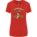 Christmas Hedgehog Toadstool Mouse Womens Wider Cut T-Shirt Red