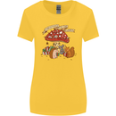 Christmas Hedgehog Toadstool Mouse Womens Wider Cut T-Shirt Yellow