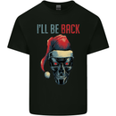 Christmas I'll Be Back SCI-FI Funny Xmas Mens Cotton T-Shirt Tee Top Black