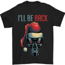 Christmas I'll Be Back SCI-FI Funny Xmas Mens T-Shirt Cotton Gildan Black