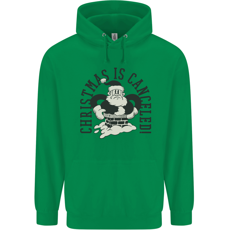 Christmas Is Cancelled Funny Bah Humbug Childrens Kids Hoodie Irish Green