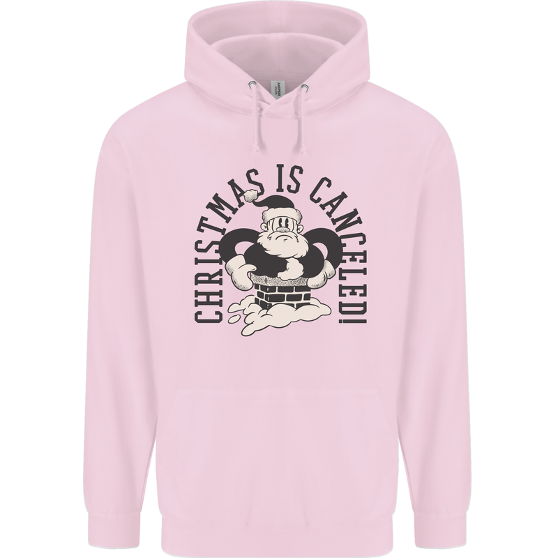 Christmas Is Cancelled Funny Bah Humbug Childrens Kids Hoodie Light Pink