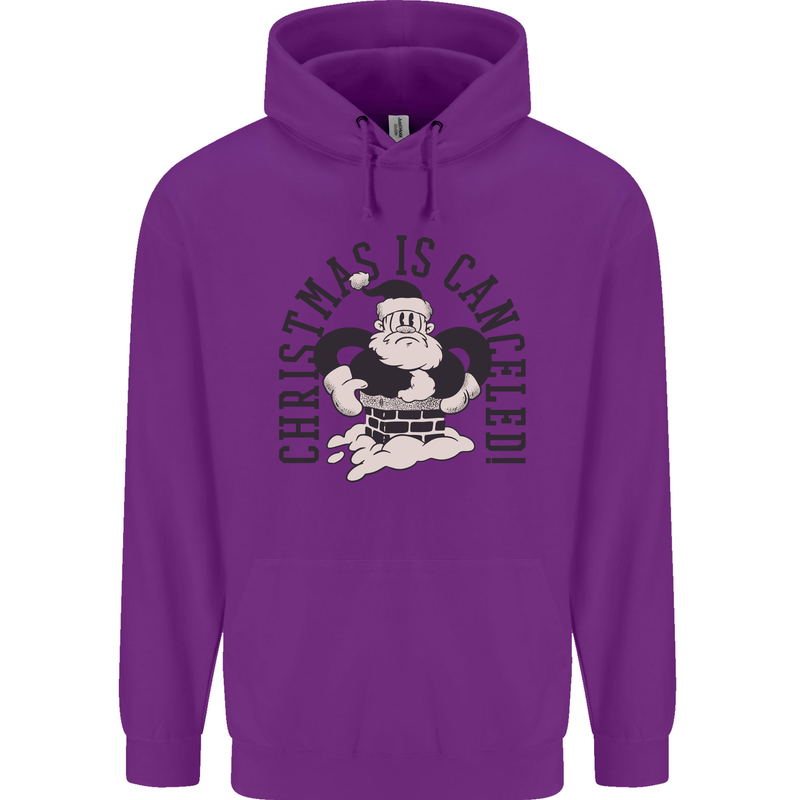 Christmas Is Cancelled Funny Bah Humbug Childrens Kids Hoodie Purple