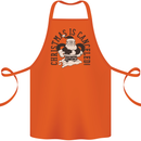 Christmas Is Cancelled Funny Bah Humbug Cotton Apron 100% Organic Orange