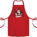 Christmas Is Cancelled Funny Bah Humbug Cotton Apron 100% Organic Red