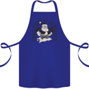 Christmas Is Cancelled Funny Bah Humbug Cotton Apron 100% Organic Royal Blue