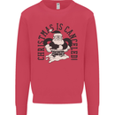 Christmas Is Cancelled Funny Bah Humbug Kids Sweatshirt Jumper Heliconia