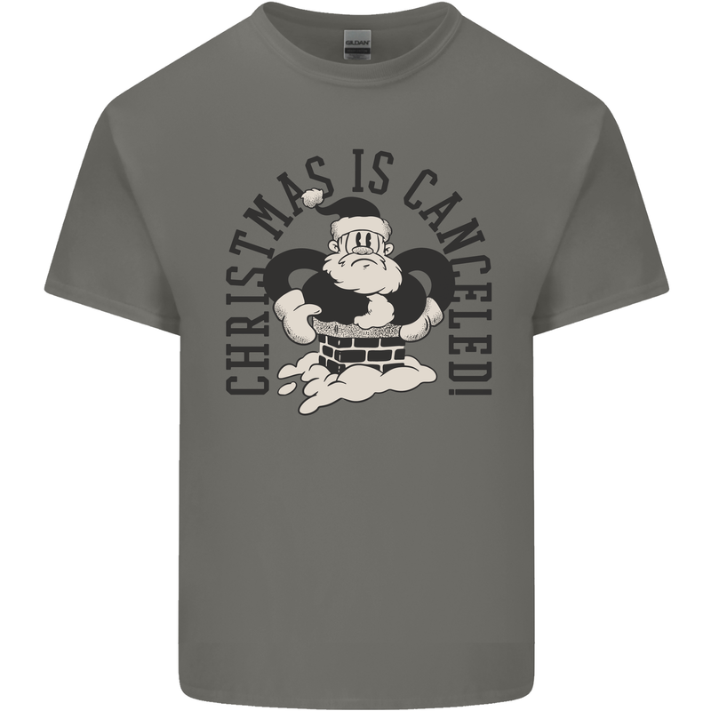 Christmas Is Cancelled Funny Bah Humbug Kids T-Shirt Childrens Charcoal