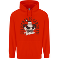 Christmas Is Cancelled Funny Bah Humbug Mens 80% Cotton Hoodie Bright Red