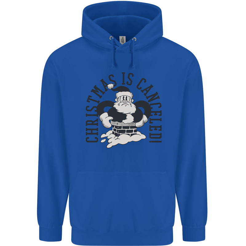 Christmas Is Cancelled Funny Bah Humbug Mens 80% Cotton Hoodie Royal Blue