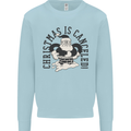 Christmas Is Cancelled Funny Bah Humbug Mens Sweatshirt Jumper Light Blue