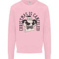 Christmas Is Cancelled Funny Bah Humbug Mens Sweatshirt Jumper Light Pink